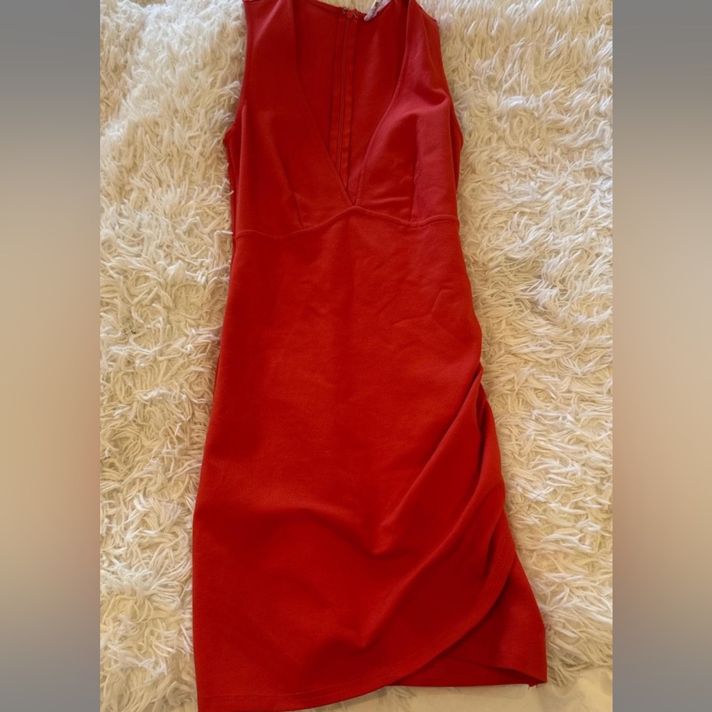 Red superdown mini dress